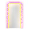 WD LifeStyle Specchio Decorativo con Luci Led 20 x 33 Cm Decoro Onde