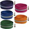 Aerzetix - Kit di Cerniera Lampo a Spirale 5x1 m N°5 - Colore Verde Magenta lillà Scuro Blu Arancione + 15 cursori N°5 Non bloccabile in Metallo - Cucito merceria Sartoria