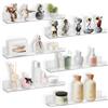 Boxalls Mensole in acrilico trasparente, confezione da 6, 38 cm, organizer da parete per bagno, camera da letto, cucina, cucina, ripiani impermeabili in acrilico ad alta trasparenza