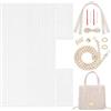 WADORN Kit per Uncinetto per Maglieria Fai-da-Te con Rete in plastica Tela plastica Borsa Strisce e Fermagli in Lega Mesh Fogli di Tela di Plastica per Ricamo Punto Croce, 18x19x5.5cm, Albicocca