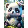 CEOVR Panda Diamond Painting Kit Completo,Animali e Fiori Pittura Diamante,Cartone Animato Diamond Painting Adulti Bambini,30x40 cm Pittura Diamante 5D,Kit per Pittura Diamante Mosaico 5D