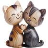 Tbintul Statuetta di Gatto, Statuetta decorativa da giardino, Design abbracciante, Resina, per decorazioni domestiche, ufficio, bar