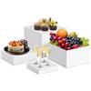 DIGIELE Rialzi per Buffet, 4 Pezzi Vassoio da Portata Scatole Espositive in Acrilico, Supporto Dessert a Forma di Cubo per Cupcake, Caramelle, Brunch, Dessert, Collezionabili, Gioielli e Feste