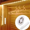 OriFiil Luce Armadio, 1,5M LED Nastri con Sensore di Movimento, 3000K Bianco Caldo Luci LED a Batteria per camera da letto, Scale, Corridoio, Cucina, Guardaroba