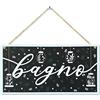 CARISPIBET Bagno | Targa decorativa per la tua casa, decorazioni personalizzate e uniche, decorazione informativa, 15 x 30 cm