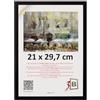 3-B LUND - Cornice portafoto in legno, 21 x 29,7 cm (A4), colore nero, con vetro acrilico