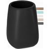 KADAX Bicchiere da Bagno, Bicchiere Portaspazzolino in Ceramica, Tazza da Bagno, Portaspazzolino, Bicchiere per Spazzolino, Portaspazzolino da Bagno (Nero 2)