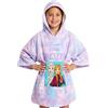 Disney Stitch Asciugamani Bagno con Cappuccio Asciugamano Bagno Ragazzi Poncho Bambino Telo Mare Bambina per Piscina Spiaggia (Viola/Blu Frozen, 5/9 Anni)