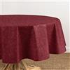 Elrene Home Fashions Camile - Tovaglia in vinile damascato resistente all'acqua e alle macchie, con retro in flanella, 152,4 x 213,4 cm, ovale, mattoni