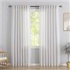 DONREN Tende bianche con passanti posteriori in lino, lunghe 213 cm, set di 2 pannelli per camera da letto, moderne, con ganci per cintura, tende semi-privacy, stile shabby chic, con tasca filtrante per la