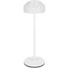 LuminexDesigns Lampada da Tavolo LED Ricaricabile TL16 VIOA | Compacta 25cm sin cable para recibidores, tocadores, mesillas, cafeterías y pastelerías, IP54, 2600 mAh, Blanca
