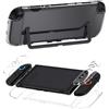 YIPFEN Custodia Protettiva Trasparente (1 pezzo), Compatibile, Resistente ai Graffi, Antiurto, Antiscivolo, Impugnature Ergonomiche, Cover Protettiva Rigida per PC per Console (Trasparente)