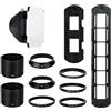 JJC Slide & Film Remake, Con 1 x 35 mm Slide Mount Supporto, 1 Striscia Film Holder e DSLR Barrael Lens Adapter per Copia Negativa, Scanner Negativo per Nikon D850 ES-2