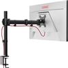Duronic DM251X3 BK - Supporto per monitor a schermo piatto curvo da 13 a 27, 8 kg, regolabile in altezza, inclinabile, girevole, supporto VESA, braccio monitor