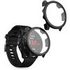 kwmobile 2x Custodia Rigida Smartwatch Compatibile con Garmin Forerunner 255/255 Music Cover - Case Vetro Temperato Orologio Fitness - nero