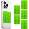 BWOOOWE 5 Pezzi Ventosa per Telefono in Silicone Supporto Antiscivolo per Cellulare Ventosa Auto Compatibile con Custodie iPhone e Android Supporto Hands Free per Selfie e Video(Verde)