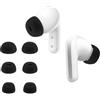 kwmobile 6x Auricolari di ricambio compatibile con Xiaomi Redmi Buds 5 Gommini sostitutivi in Silicone - 3 Misure - nero