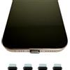 QUITECO Tappi Antipolvere Type C per iPhone 15 / Samsung/Huawei/Xiaomi/Honor/OnePlus [4 PEZZI] Tappini di Protezione Connettore di Ricarica (Nero)