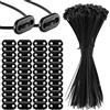 Sinmoe 50 Set di Fissaggio per Frangivista Comprese Fascette per Cavi e Fissaggio delle Piastre di Montaggio Kit di Montaggio in PVC per Tappetini Privacy Recinzioni da Giardino Protezione Privacy