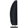 Estefanlo - Copriombrellone in tessuto Oxford 210D, impermeabile, antivento, anti UV, resistente, antistrappo, extra large, con cerniera, 265 x 40/70/50 cm, per ombrelloni decentrati, colore: nero