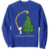 Peanuts Snoopy Woodstock Illumina Il Tuo Natale Felpa, Unisex per Adulti, Blu Reale, M