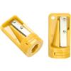QUARKZMAN 2 Pezzi Temperamatite da Falegname Carpentiere per Matita da Falegname Temperamatite Portatile per Lavorazione del Legno per Matita Muratore Cantiere (Giallo)