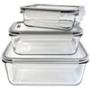 COOK CONCEPT Pirofila in Vetro con Copertura Ermetica, Set di 3