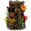 Amtra Deko Reef Roccia con Coralli - Decorazione in Resina atossica per Acquari, Accessorio Ornamentale subacqueo, Decorativo rifugio nascondiglio, Dipinto a Mano, Dimensione 18,5 * 14,5 * 14 cm