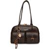 GSenhui Boston Vintage Borsa a Tracolla da Donna con Tasche Multiple e Arco per Viaggi e Lavoro