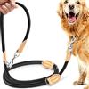 VIDSTW 2,1 M Guinzaglio Doppio per Cani Nylon Guinzaglio per Cani Taglia Grande con O-ring Lunghina Dog Regolabile Leash Dog con Moschettone Girevole a 360° per Prati Parchi Montagne Città