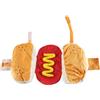 Alide Costume da hot dog e hamburger in cotone per cani, per Halloween, cosplay, feste, travestimenti per cuccioli e gattini, taglia M