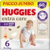 Huggies Extra Care Mutandine, Ultra assorbente, Taglia 6 (15-25 Kg), Pacco Mega, 60 Pz