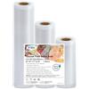 YISH Sacchetti Sottovuoto Alimenti：3 Rotoli Buste Sottovuoto Alimenti 15/20/28x300cm, Sacchetti Sottovuoto Goffrati Senza BPA, Rotoli Sottovuoto Alimenti per Macchina Sottovuoto e Sous Vide Cucina
