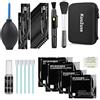 KuuZuse Kit di pulizia per fotocamere DSLR con tamponi di pulizia APS-C, panni in microfibra, Penna per la pulizia delle lenti, per obiettivi di fotocamere, lenti ottiche e reflex digitali