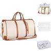 bechoanigel Borsone da Viaggio, 2 in 1 Porta Abiti da Viaggio, Borsa Pieghevole da Viaggio, Impermeabile Borsa da Viaggio Donna, Grande Borse da Viaggio con Custodia per Scarpe(Bianco)