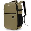 ECOHUB Zaino Ryanair 40x20x25, Zaino da Viaggio per Aereo per Laptop da 14 Pollici, Zaino Riciclato Resistente All'acqua Bagaglio a Mano per Scuola Lavoro e Trekking, 20L-Giallo Oliva