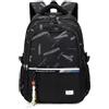Amythe Zaino Scuola Superiore e Media per Ragazzi Grande Leggero Moda | 32L Zaini Casual Uomo Pc 16, Borsa Scuola Adolescenti, Nero Idrorepellente Pettorina, Adatto al Trolley, Ritorno / Viaggio