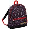 Pokémon Zaino Pokemon per adulti, adolescenti, bambini, Pikachu Pokeball, scuola, università, borsa per il pranzo, zaino da viaggio, zaino sportivo, Nero , Taglia unica
