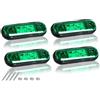 VEQENMOT 4pcs Luci di posizione laterali per auto verdi, 3 LED, 12V-24V, indicatori di direzione per auto Luci di posizione laterali anteriori e posteriori impermeabili IP65 per camion, camper, roulotte