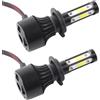 Yctze 2 Pezzi per Veicoli X7‑COB 6500K H7 LED Faro Anteriore Alto Lampadina in Alluminio ABS 300% più Luminoso, Dimensioni Ridotte, Ventola SilenziosaFacile Installazione, Oltre 50.000