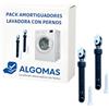 ALGOMAS Pack 2 ammortizzatori per lavatrice con bulloni, ricambio per sospensioni anti-vibrazione, riduce rumore e movimenti | Indesit C00140670 C00140744 C00309597 | Whirlpool 482000023502