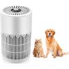 Strixorn Purificatore d'aria per Allergici con Telecomando, Filtro dell'aria, CADR 200 m³/h, Polvere e Peli di Animali, Rimuove il 99,9% delle Particelle fino a 0,03 µm per Casa, Camera da Letto, Ufficio, Bian