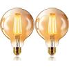 EXTRASTAR LED Lampadina Vintage Edison, G125 6W E27 bianco caldo 2200K Edison lampadina Vintage Retro Stile Lampadine Decorativo luce filamento della lampadina (2pezzi)