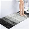 Homaxy zerbino Ingresso casa 60 x 120 cm,Tappeto Entrata Interno Resistente Sporco, Morbido e Lavabile Zerbino da Interni per Interno, Antiscivolo e Essorbente zerbino, nero