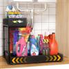 Housolution Organizer Scaffale Organizzatore Sottolavello | Larghezza Estensibile da 35 a 50 cm, Altezza Regolabile da 34 a 45 cm, Design a 2 Ripiani