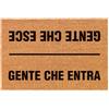 WELCOMAT - Zerbino Ingresso Esterno - Gente che Entra Gente che Esce - Dimensioni 40x60 cm - Zerbino Ingresso Casa Simpatico, In Fibra Naturale di Cocco,