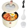 Tissting Cuociriso Elettrico, 1.8L 300W Antiaderente Pentola con Misurino e Cucchiaio per Riso, Cuociriso Giapponese, Vaporiera a Doppio Strato per Zuppa di Tagliatelle o Stufati (EU Plug)