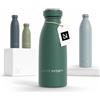 LARS NYSØM Borraccia Termica 350ml in Acciaio Inox | Bottiglia isolata 0.35 litro | Bottiglia d'Acqua a Tenuta stagna per Sport, Bicicletta, Cane (Pine Green, 350ml)