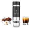 Irishom Macchina per caffè espresso elettrica portatile, Macchina da caffè 3 in 1, Compatibile con Piccole Capsule, Grandi Capsule e Caffè macinato, per viaggi, campeggio e auto(Nero)