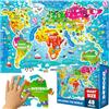 QUOKKA Grande Puzzle Bambini 3 4 5 Anni - 60x90 cm 48 Pezzi Puzzle Mappamondo Bambini 5 6 Anni - Gigante da Pavimento Giocattolo con Mappa del Mondo - Regalo Educativo per Ragazzi e Ragazze dai 2 ai 6